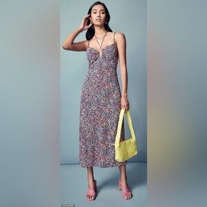H&M floral pattern maxi dress M